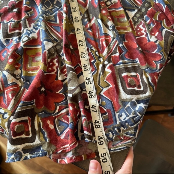 Vintage All That Jazz Print Scoop Neck Maxi Dress - Picture 11 of 12